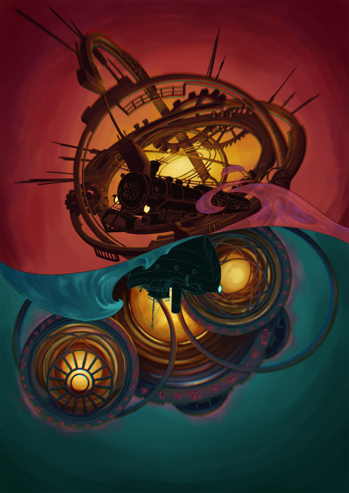 Clockwork Sun/ Dawn Machine (sunless skies/sea fanart)