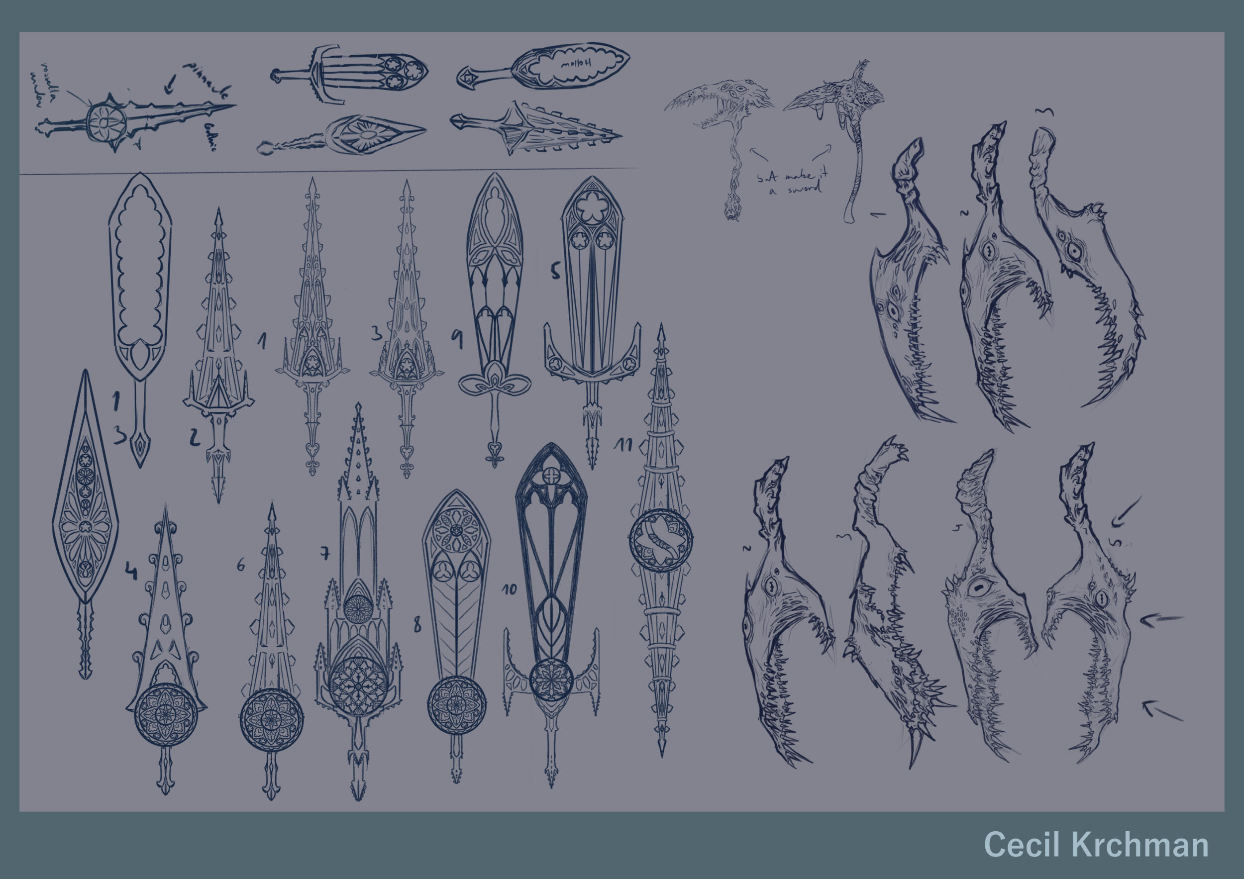 Swordtember - other designs for gothic and monster