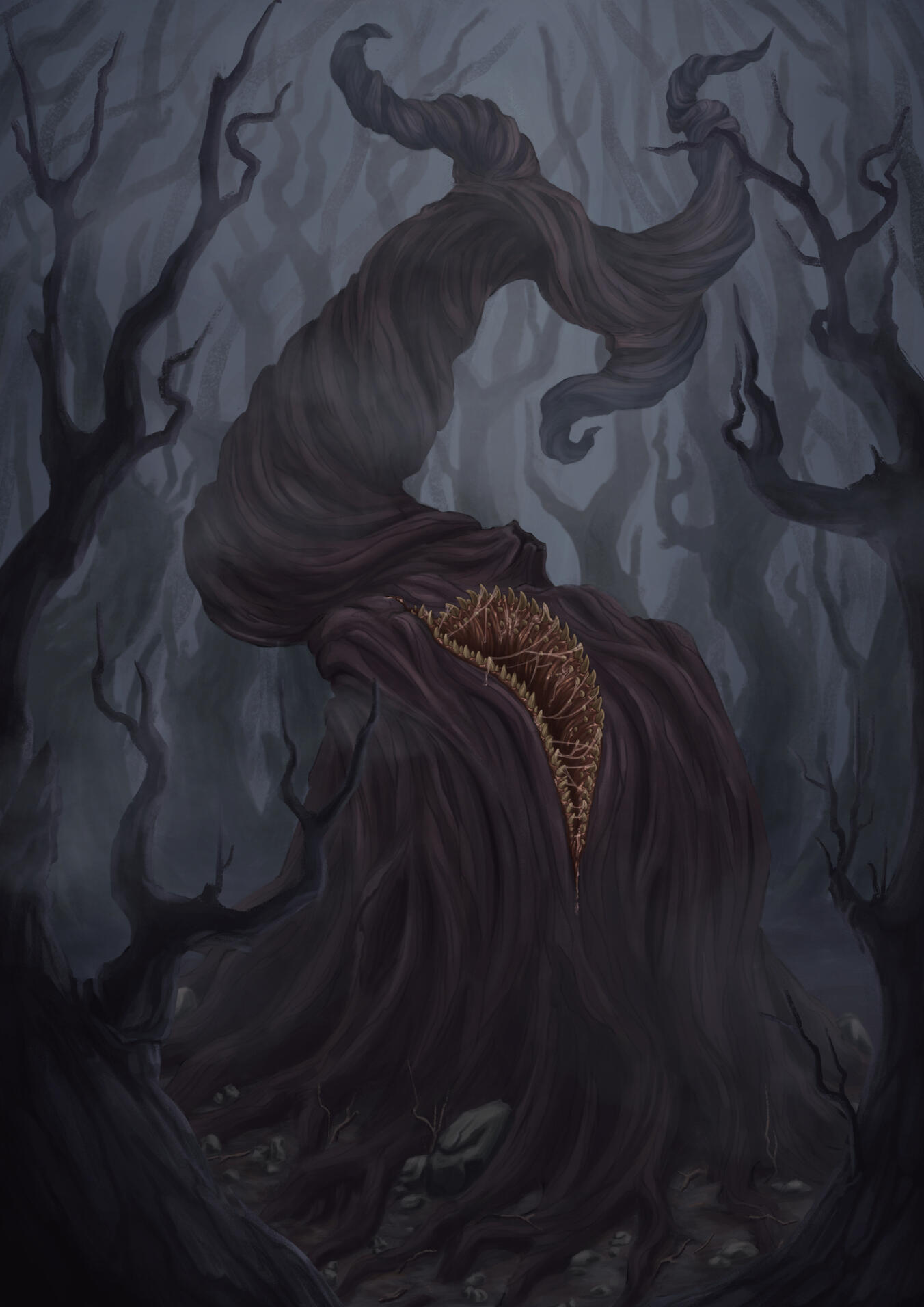 Carnivoroous tree illustration